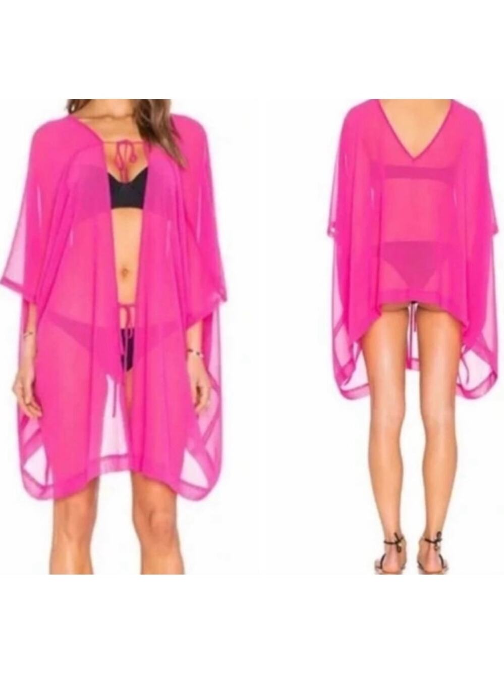 L'Agent By Agent Provocateur Rosana Swim Cover Up In Hot Pink One Size New
